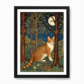 William Morris Cat In The Woods 1 Art Print