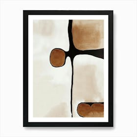 Abstract Art Modern Earthy Boho Nordic Neutral Color Painting Art Print