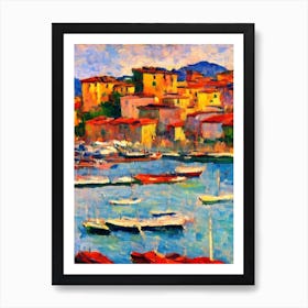 Port Of La Spezia Italy Brushwork Painting harbour Art Print