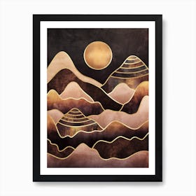 Sunkissed Mountains Art Print