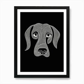Dog Line Art 1 Art Print
