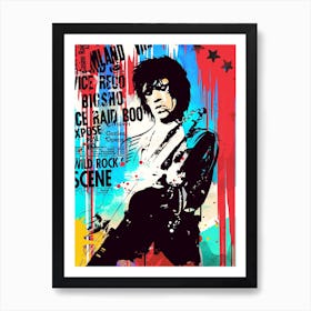 Keith Richards Pop Art Art Print