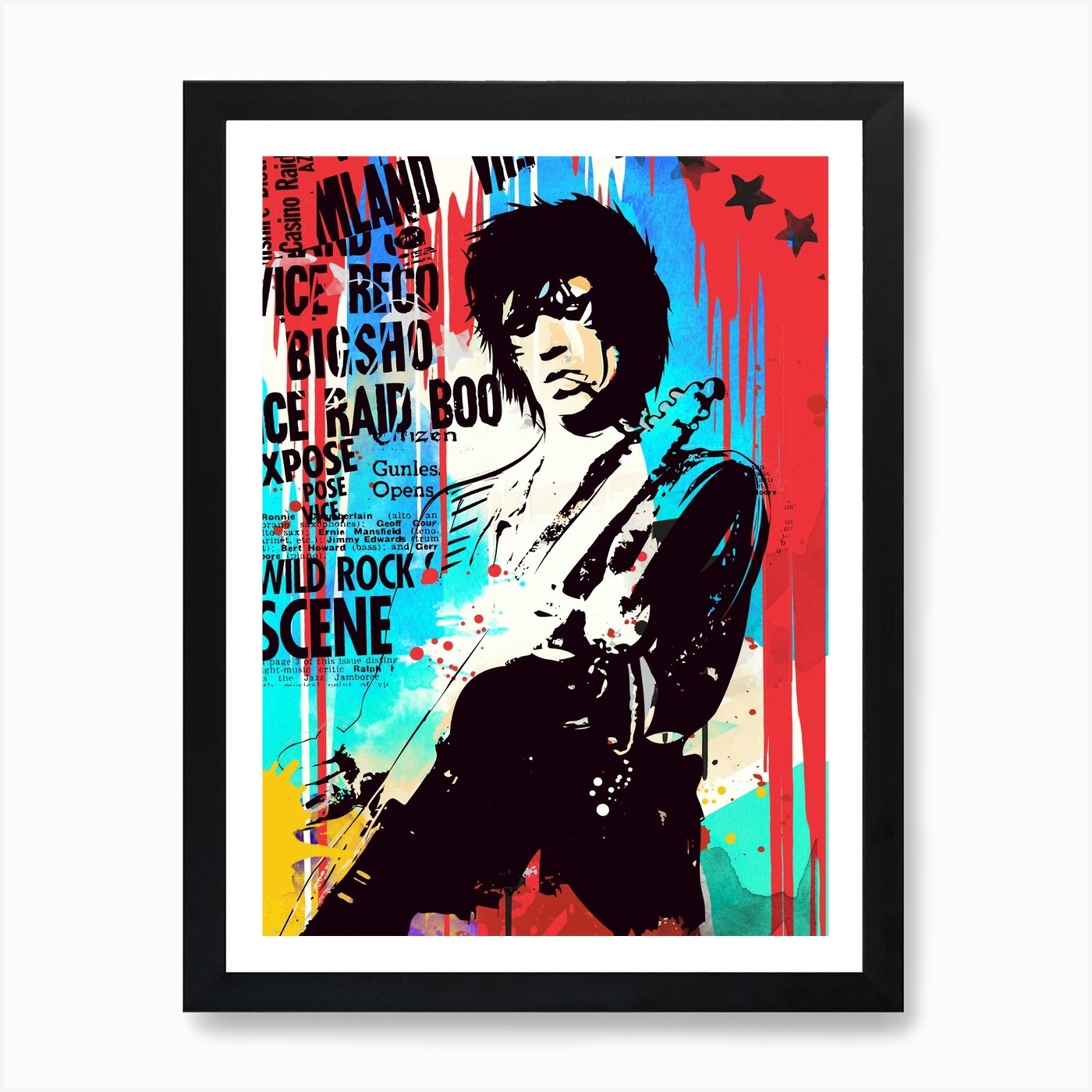 Harde ring Charmant paars Keith Richards Pop Art Art Print by 2ToastDesign - Fy