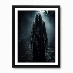 Ancient Health Frightened Daemon Human Rip Costume Scarey Afraid Invisible Evil Spook Ma (16) Art Print