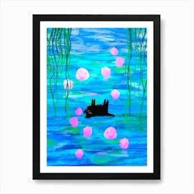 Floating Cat 1 Art Print