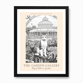 The Garden Gallery, Royal Botanic Gardens Melbourne Australia, Cats Line Art 1 Art Print