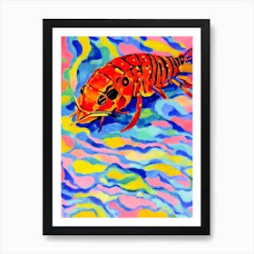 Slipper Lobster Matisse Inspired Art Print