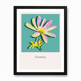 Cineraria 2 Square Flower Illustration Poster Art Print