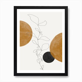 Abstract Painting With Plant Art Print