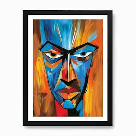 Abstract Portrait Of African Man Art Print