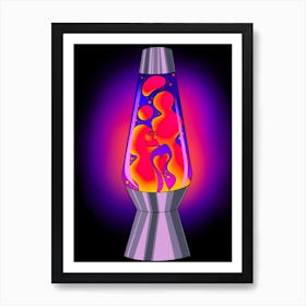 Lava Lamp Kiss Art Print
