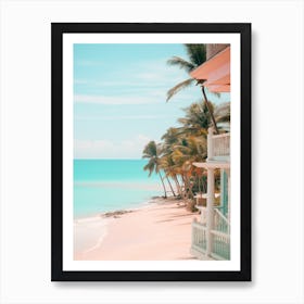 Karon Beach Phuket Thailand Turquoise And Pink Tones 4 Art Print