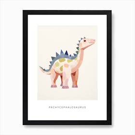 Nursery Dinosaur Art Pachycephalosaurus 4 Poster Art Print