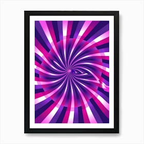 Psychedelic Purple Rays Art Print