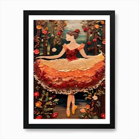 Ballerina In Garden Art Print