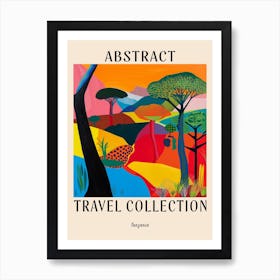 Abstract Travel Collection Poster Tanzania 1 Art Print