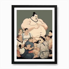 Sumo Wrestlers Japanese 9 Art Print