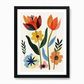 Painted Florals Tulip 3 Art Print