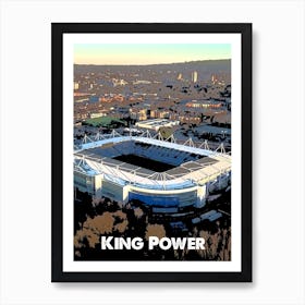 King Power, Leicester, Stadium, Football, Art, Soccer, Wall Print, Art Print Art Print