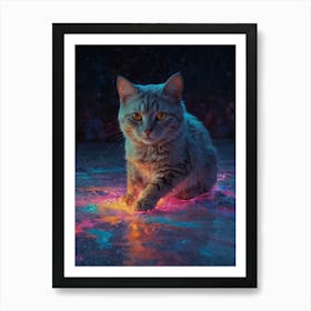 Cat On The Floor Art Print