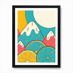 Summer Citrus Lands Art Print