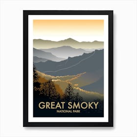 Great Smoky National Park Vintage Travel Poster 9 Art Print