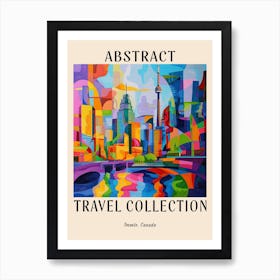 Abstract Travel Collection Poster Toronto Canada 2 Art Print