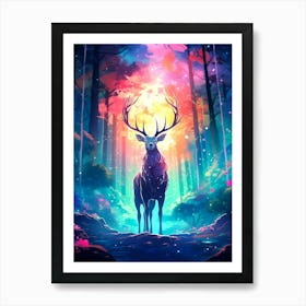 Deer In The Forest Art Print