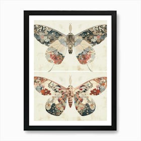 Shimmering Butterflies William Morris Style 1 Poster