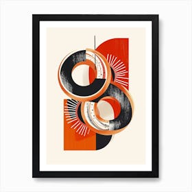 Art Deco Abstract Bagels Art Print