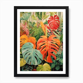 Tropical Plant Painting Philodendron 4 Art Print