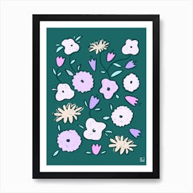 Wildflower Pattern Art Print