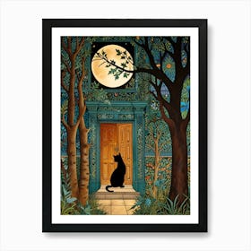 William Morris Cat In The Moonlight Affiche