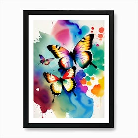 Colorful Butterflies 188 Art Print