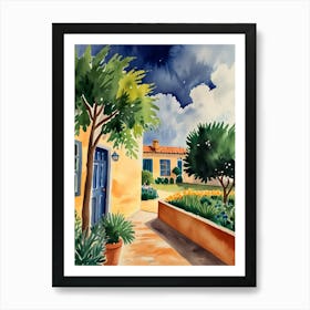 Watercolor Of A House Art Print