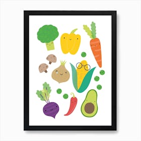 The Veggies Art Print