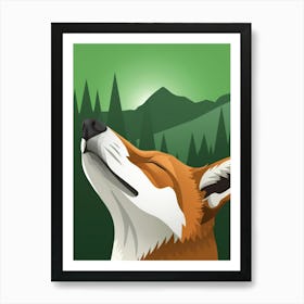 Fox In The Forest 1 Art Print