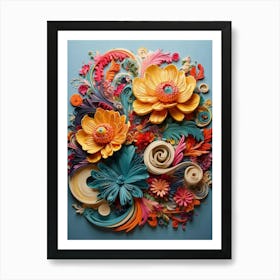 Paper Flower Art 1 Art Print