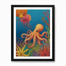 Octopus 60 Art Print