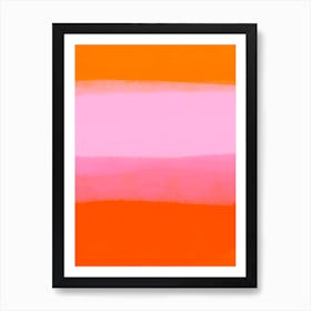 Orange And Pink Abstract Sunset Art Print