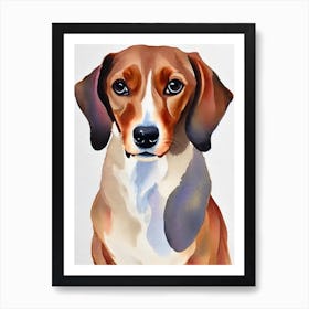 Dachshund 5 Watercolour Dog Art Print