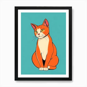 Orange Tabby Cat Art Print