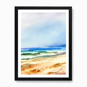 Colva Beach 4, Goa, India Watercolour Art Print