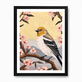 Bird Illustration American Goldfinch 4 Art Print