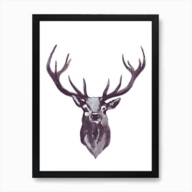 Mountain Love   Deer Head Art Print
