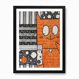 Orange Cat Art Print