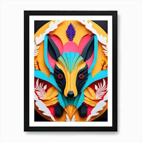 Fox Paper Art - Reimagined Art Print
