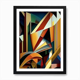 Colorful Deco Geometry Art 11 Art Print