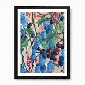 Blackcurrant Classic 2 Fruit Art Print