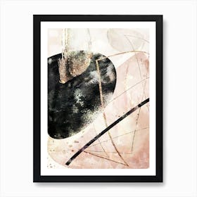 Boho Abstract Art Illustration In A Photomontage Style 62 Art Print